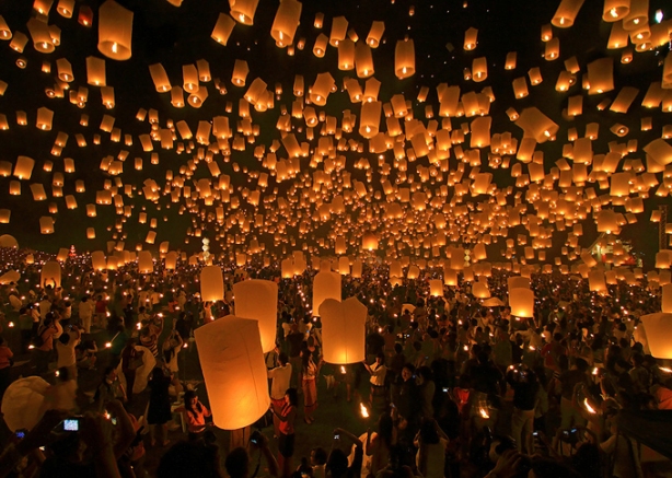Most Amazing Pictures - Sky Lantern Festival - Taiwan.